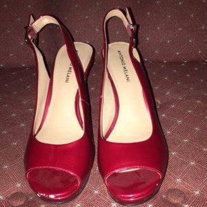 Antonio Melani Red Open-toed Shoes size 8M